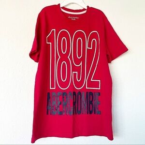 Abercrombie Kids 1892 Boys T-Shirt Red‎ Size 11/12